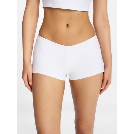 No Boundaries Women's White Swim Shorts, Women's XXXS-XXL