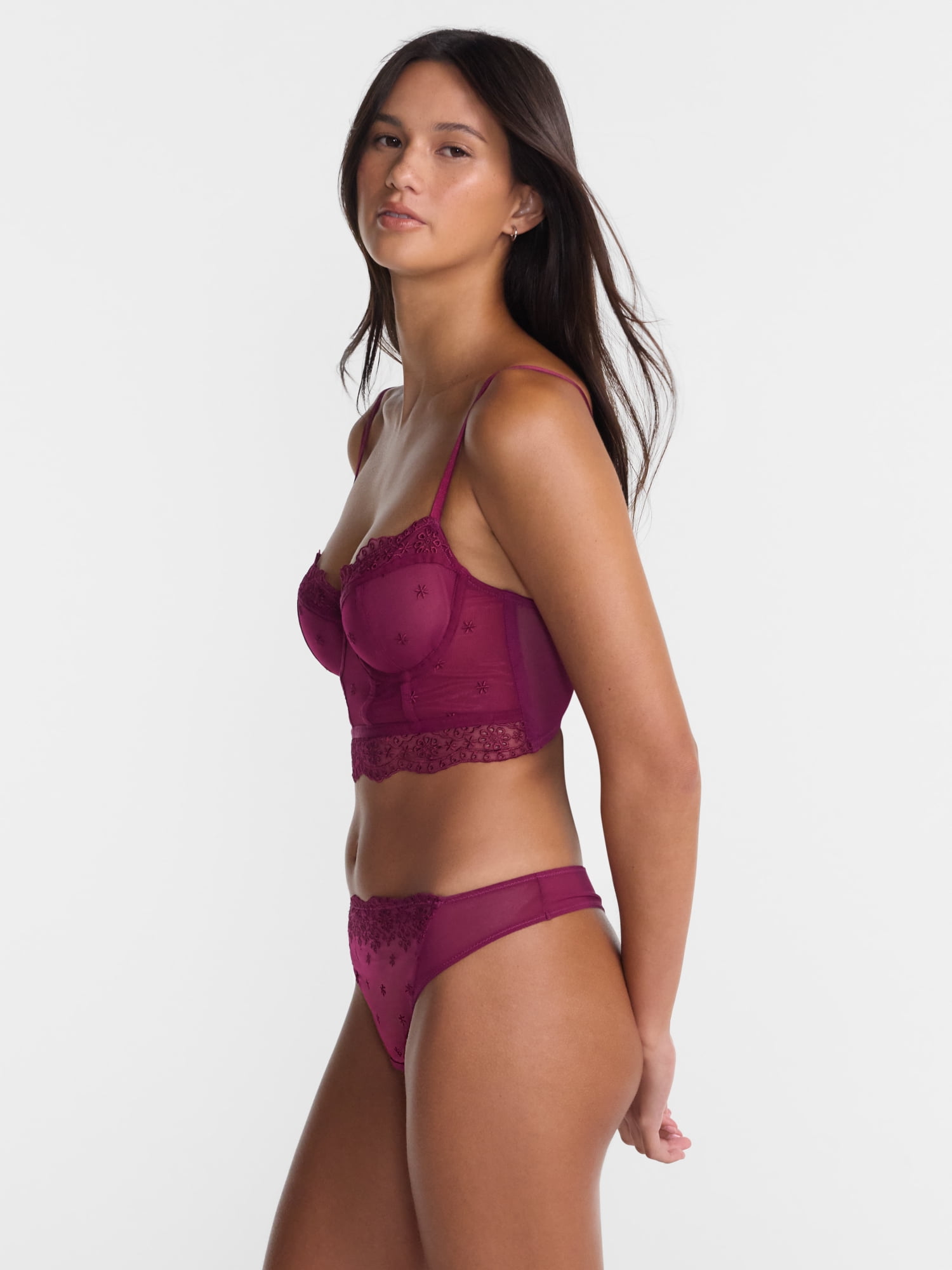 No Boundaries Women's Embroidery Lace Set, Sizes XS-XXXL