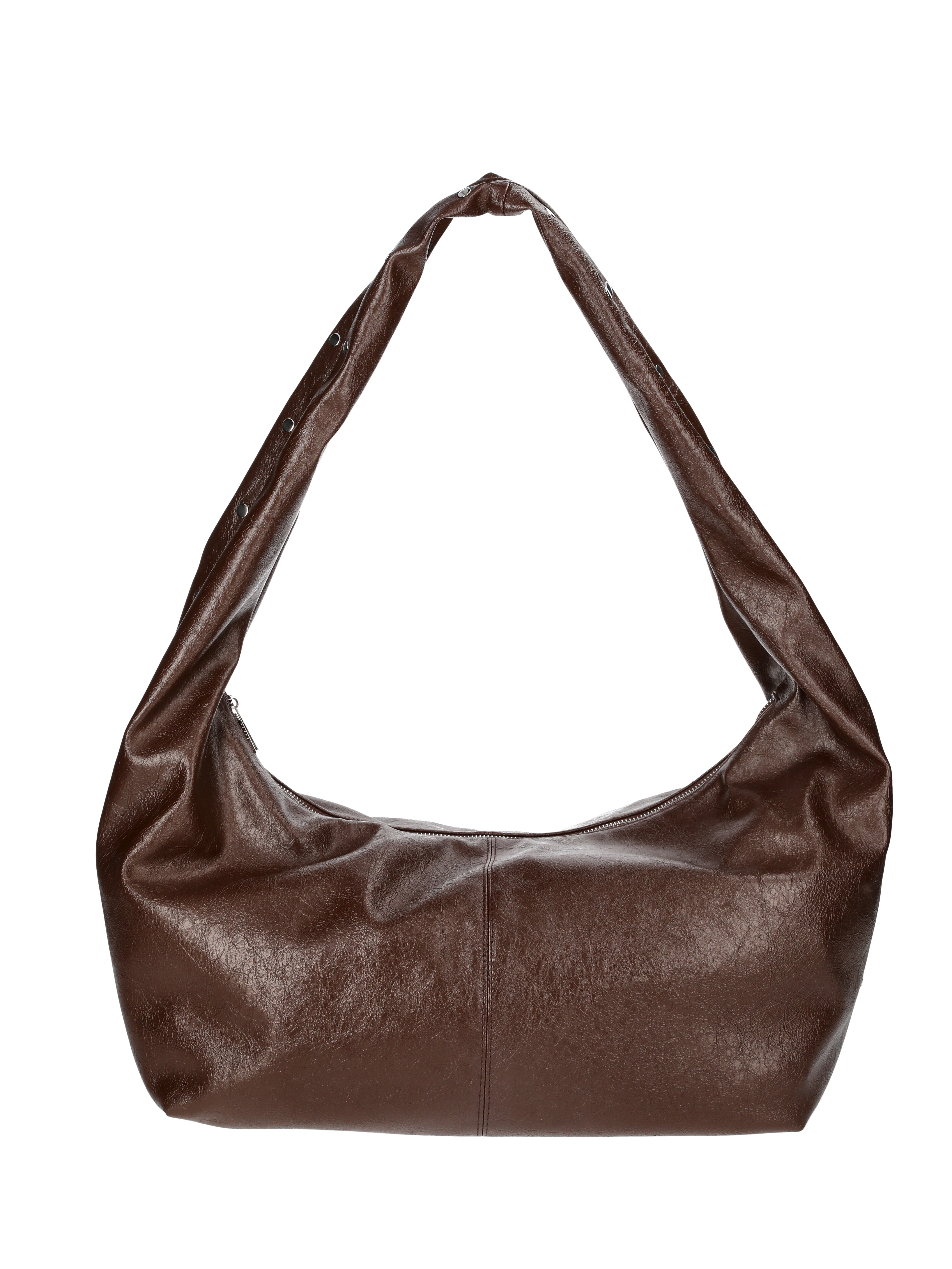 No Boundaries Women's Stud Hobo Bag, Chocolate