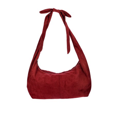 No Boundaries Women's Bow Hobo Bag, Wine