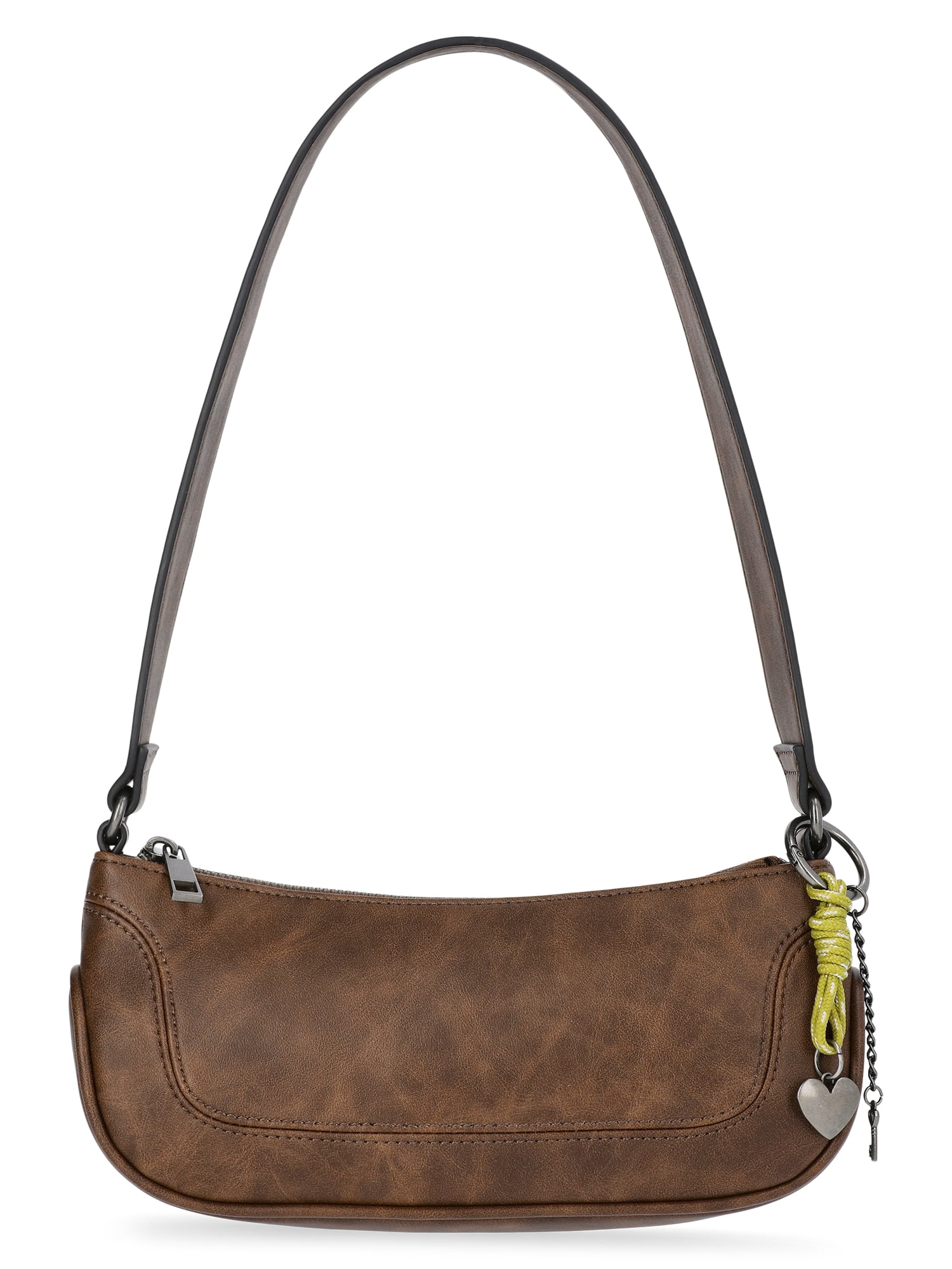 No Boundaries Women's Faux Leather Moto Shoulder Bag