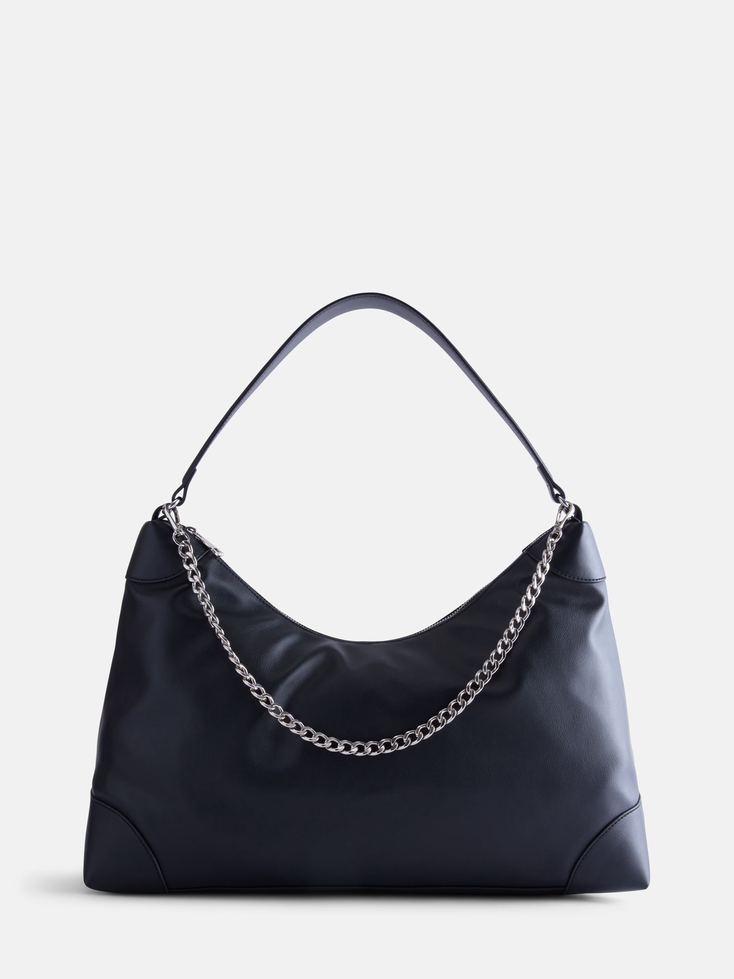 No Boundaries Women's Slouchy Hobo Bag, Black