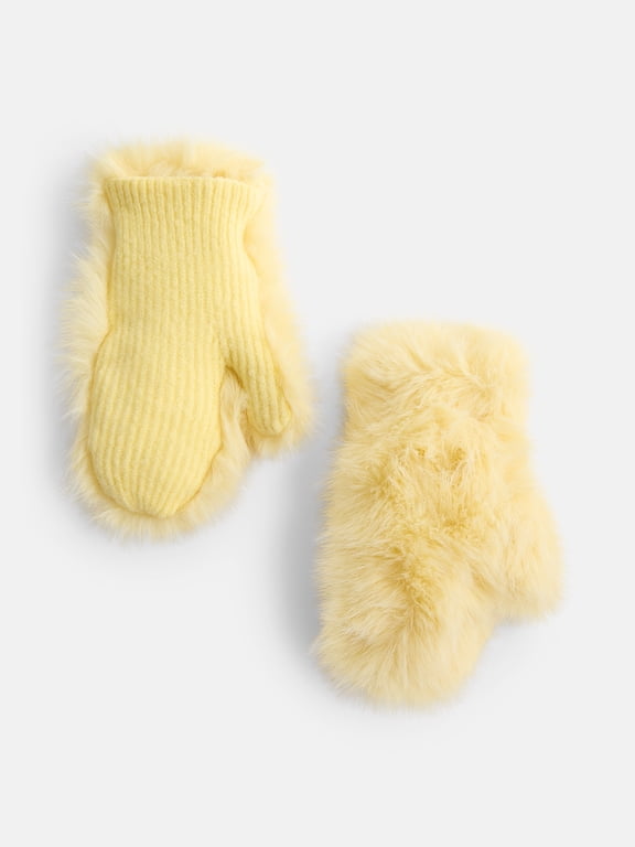 Women's Faux Fur Mittens