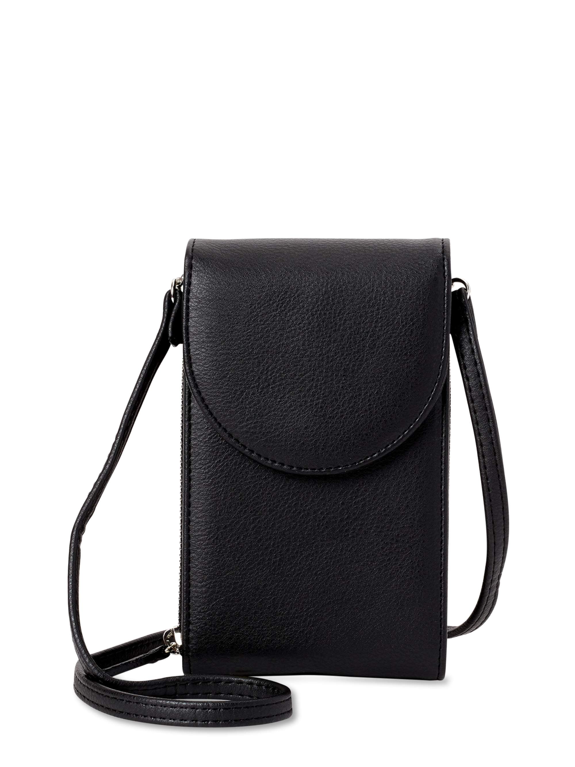 No Boundaries Women’s Faux Leather Rounded Phone Pouch - Walmart.com