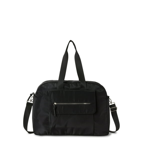 No Boundaries Women’s Faux Leather Weekender Bag