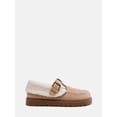thumbnail image 1 of No Boundaries Women's Faux Shearling T Strap Clogs, 1 of 6