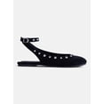 thumbnail image 1 of No Boundaries Women's Ballet Flats with Adjustable Buckle Strap, Medium Width, 1 of 5
