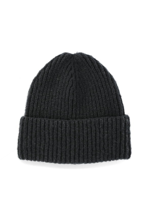 Ribbed Fisherman Beanie, Women's, Black Soot