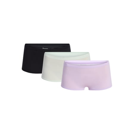 No Boundaries Fit Stretch Boyshort Panties, 3-Pack, Women's XS-XXXL