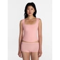 thumbnail image 1 of No Boundaries Fit Stretch Lace Trim Tank Top, Women's XS-XXXL, 1 of 5