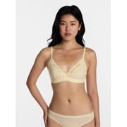 No Boundaries Fit Stretch Triangle Bralette with Lace, Women's XS-3XL