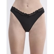No Boundaries Women's Fit Stretch Lace Waist Cheeky Panty, Sizes XS to XXXL