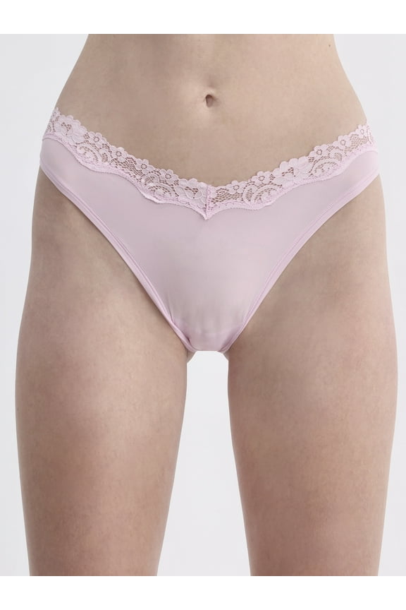 Women's Fit Stretch Lace Waist Cheeky Panty, Sizes XS to XXXL