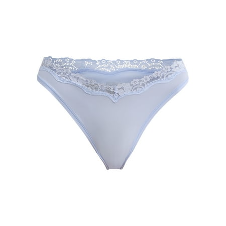 No Boundaries Women's Fit Stretch Lace Waist Cheeky Panty, Sizes XS to XXXL