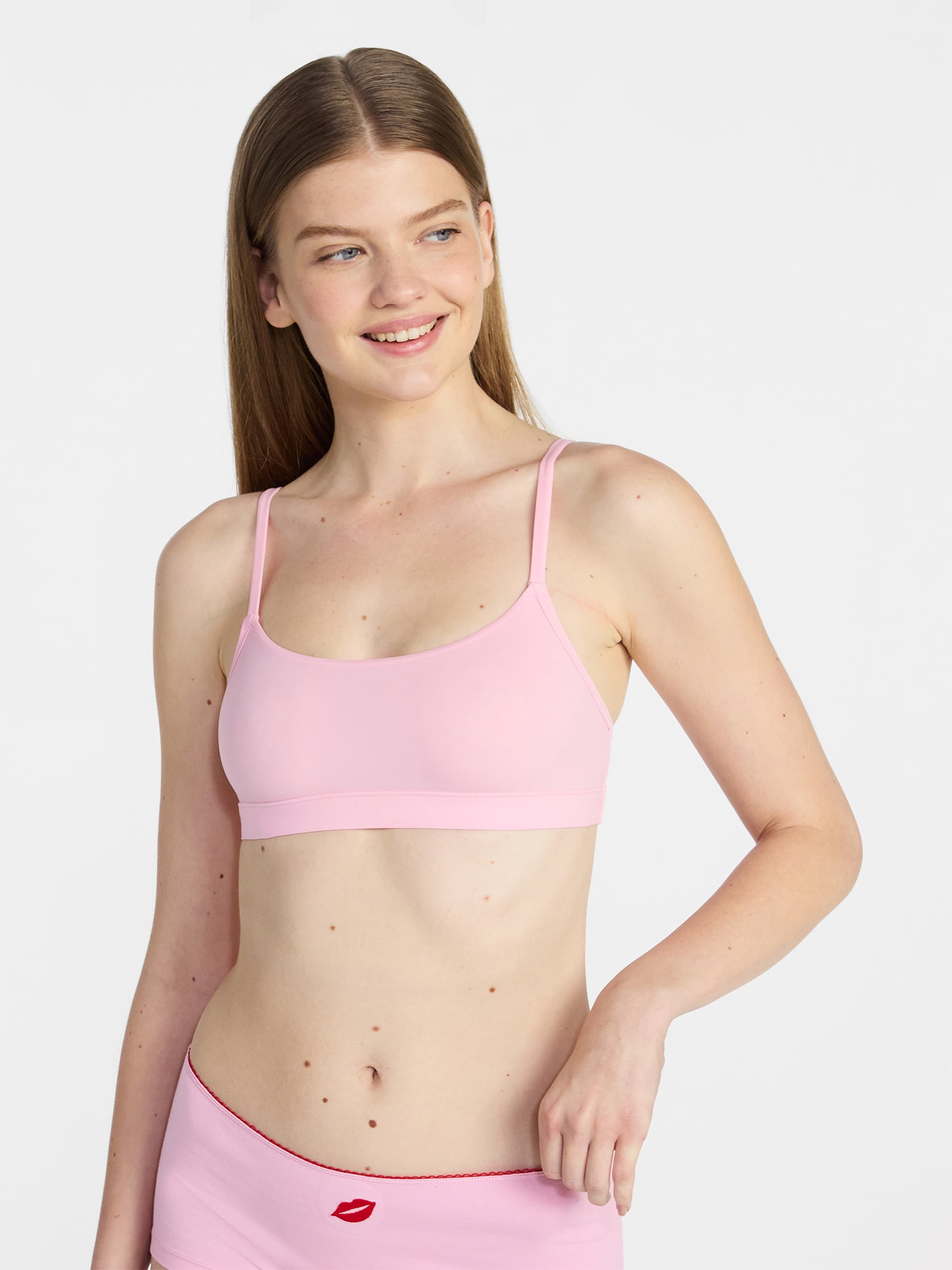 No Boundaries Fit Stretch Scoop Bralette, Women's XS-3XL