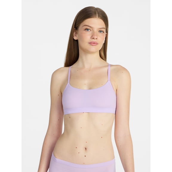 No Boundaries Fit Stretch Scoop Racerback Bralette, Women's XS-3XL