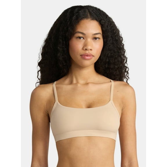No Boundaries Women's Fit Stretch Scoop Racerback Bralette, Sizes XS-3XL