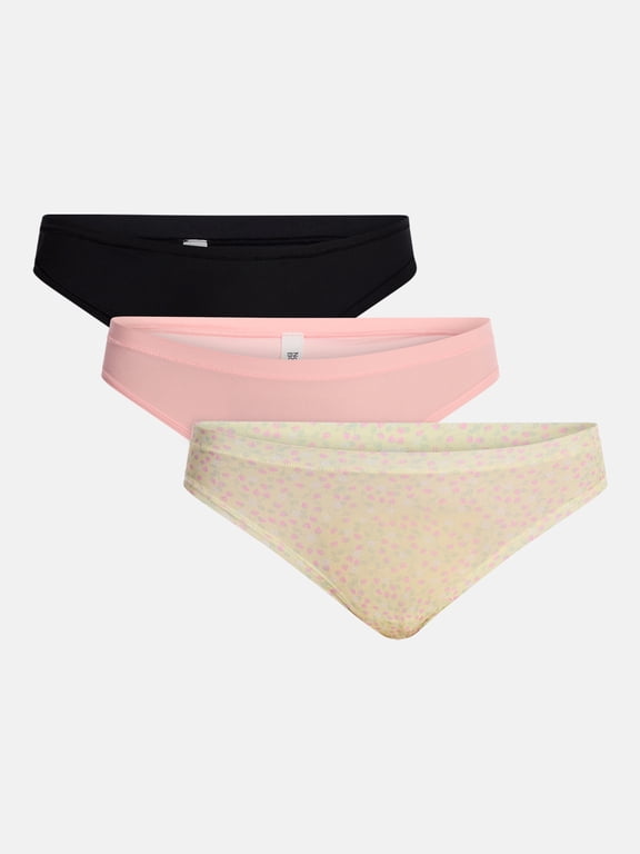 Fit Stretch Thong Panties, 3-Pack, Women's XS-XXXL