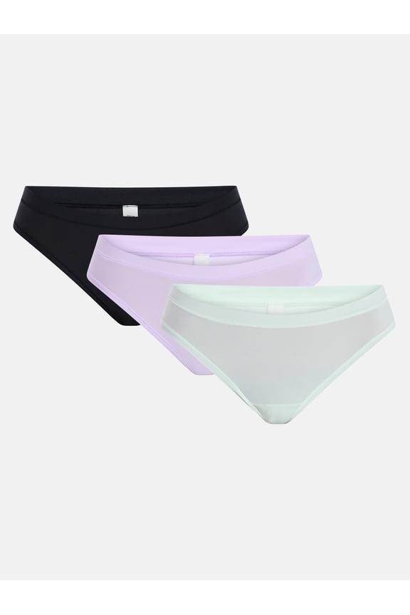 Fit Stretch Thong Panties, 3-Pack, Women's XS-XXXL