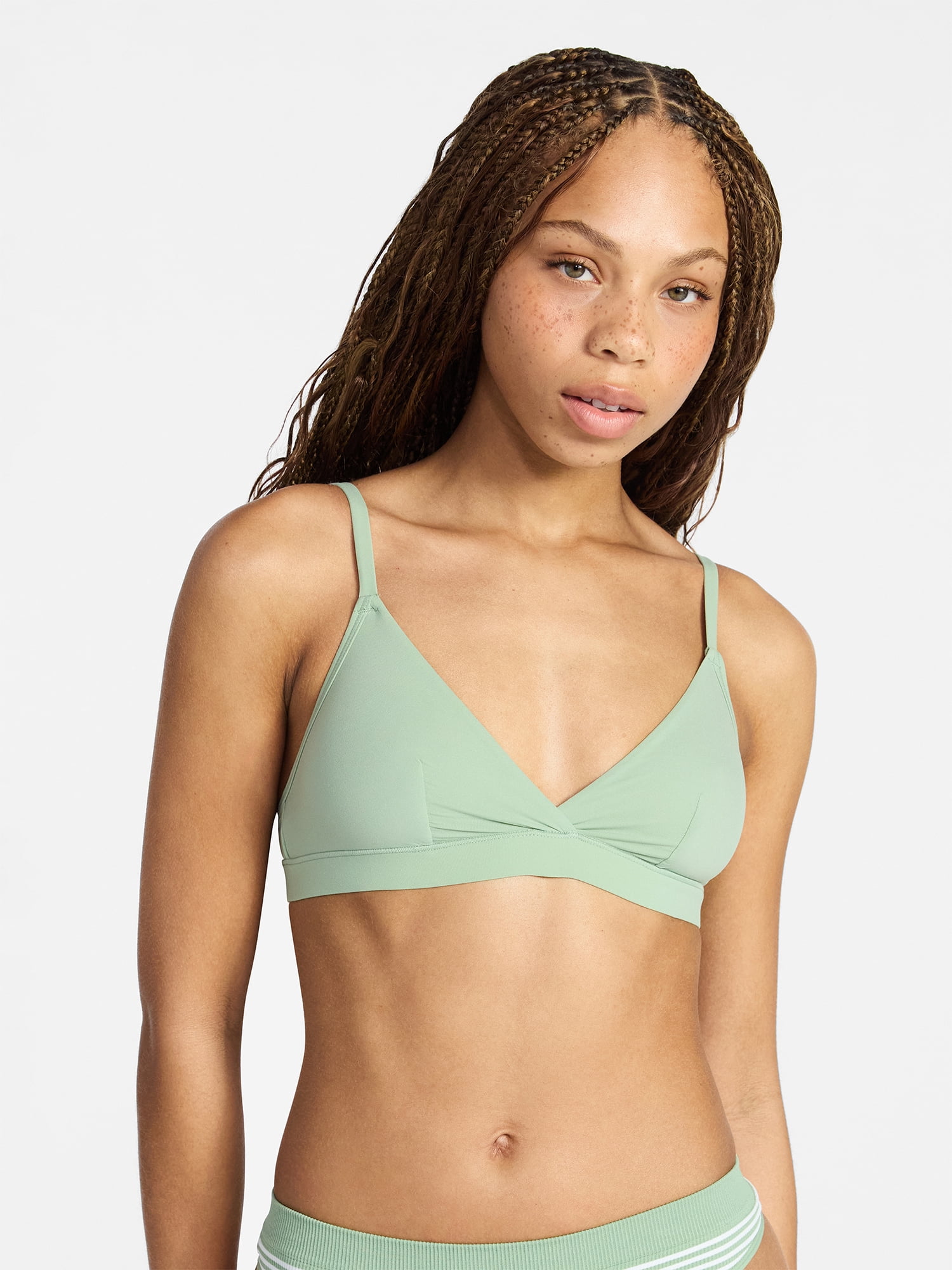 No Boundaries Fit Stretch Triangle Bralette, Women's XS-3XL