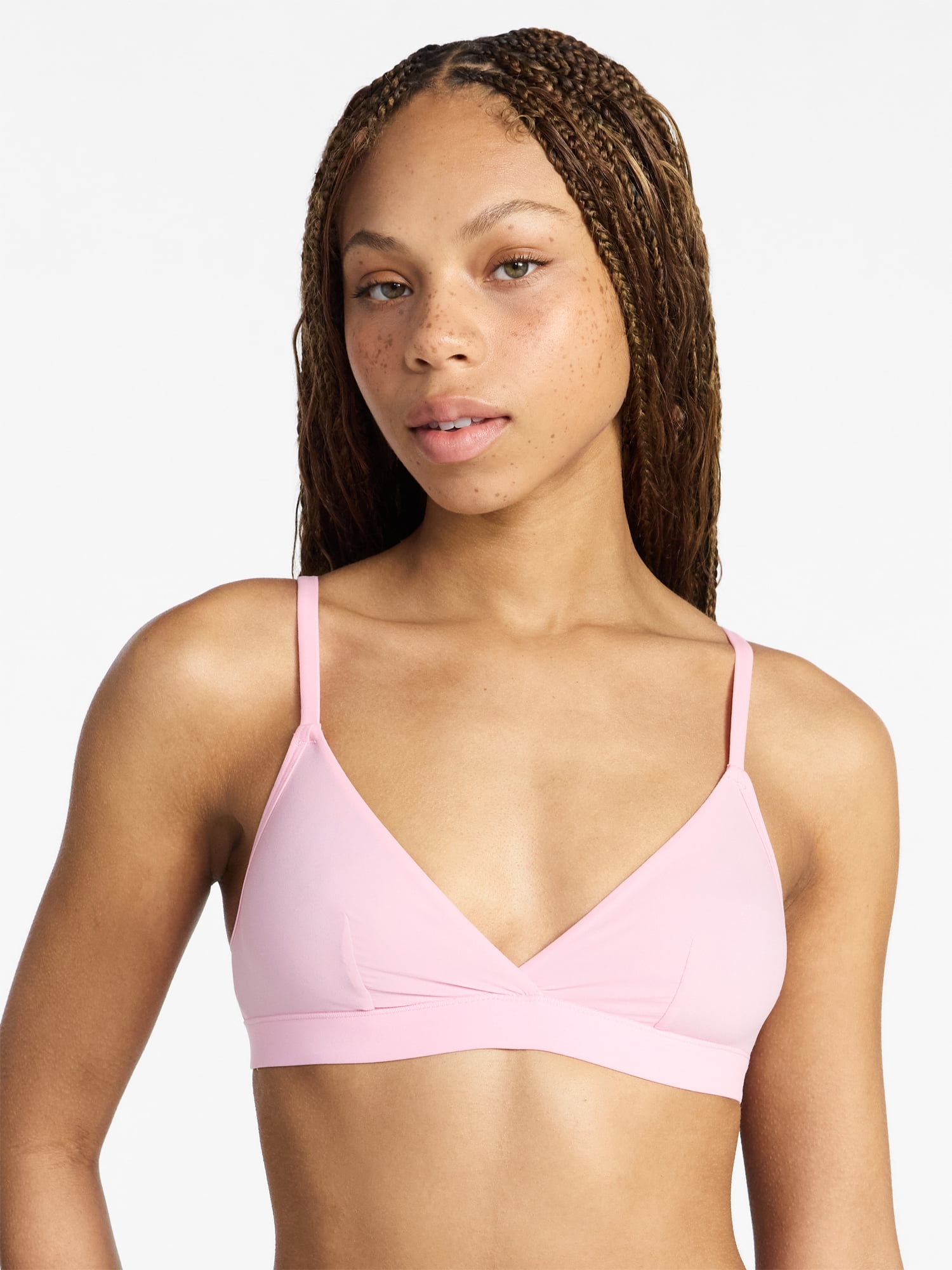 No Boundaries Fit Stretch Triangle Bralette, Women's XS-3XL