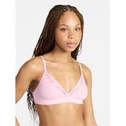 No Boundaries Fit Stretch Triangle Bralette with Lace, Women's XS-3XL