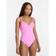 No Boundaries Fit Stretch Lace Wireless Bodysuit, Womens XS-L