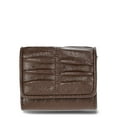 thumbnail image 1 of No Boundaries Women's  Flap Wallet, Chocolate, 1 of 2