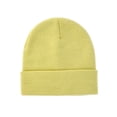 thumbnail image 1 of No Boundaries Women's Flat Knit Beanie, One Size, Iced Pear, 1 of 3