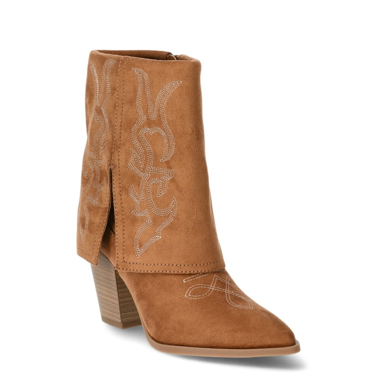 Brown fold over boots hot sale