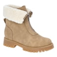 thumbnail image 1 of No Boundaries Women's Fold Over Zip Front Boots, Wide Width Available, 1 of 5