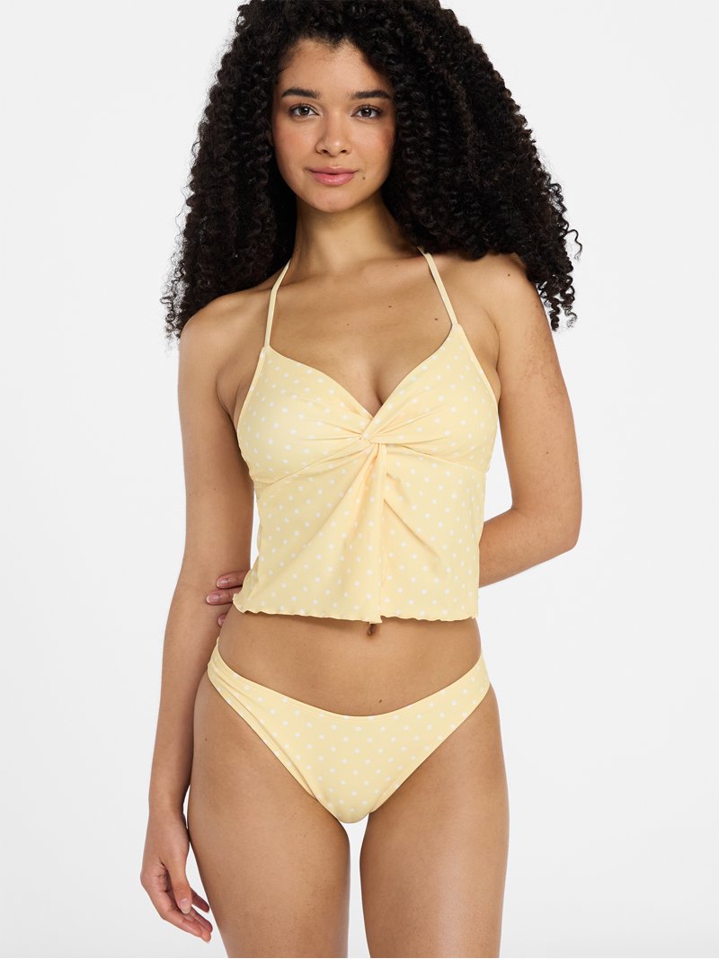 No Boundaries French Twist Flyaway Crop Tankini, Women's XXS-XXL