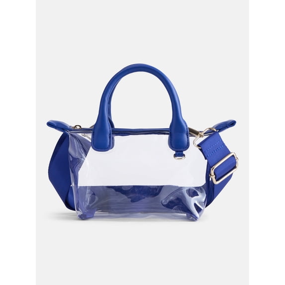 No Boundaries Women's Game Day Clear Mini Tote Bag, Cobalt