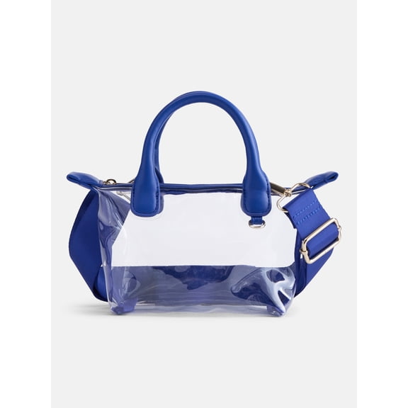 No Boundaries Women's Game Day Clear Mini Tote Bag, Cobalt