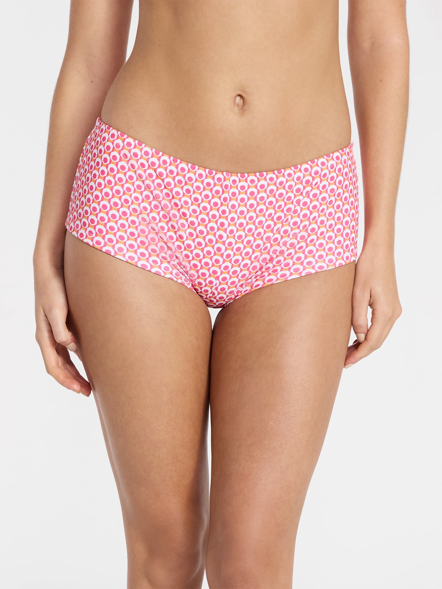 No Boundaries Geo Jam Bikini Boyshorts, Women’s XXS-XXL