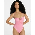 thumbnail image 1 of No Boundaries Keyhole One-Piece Swimsuit, Women's XXS-XXL, 1 of 8