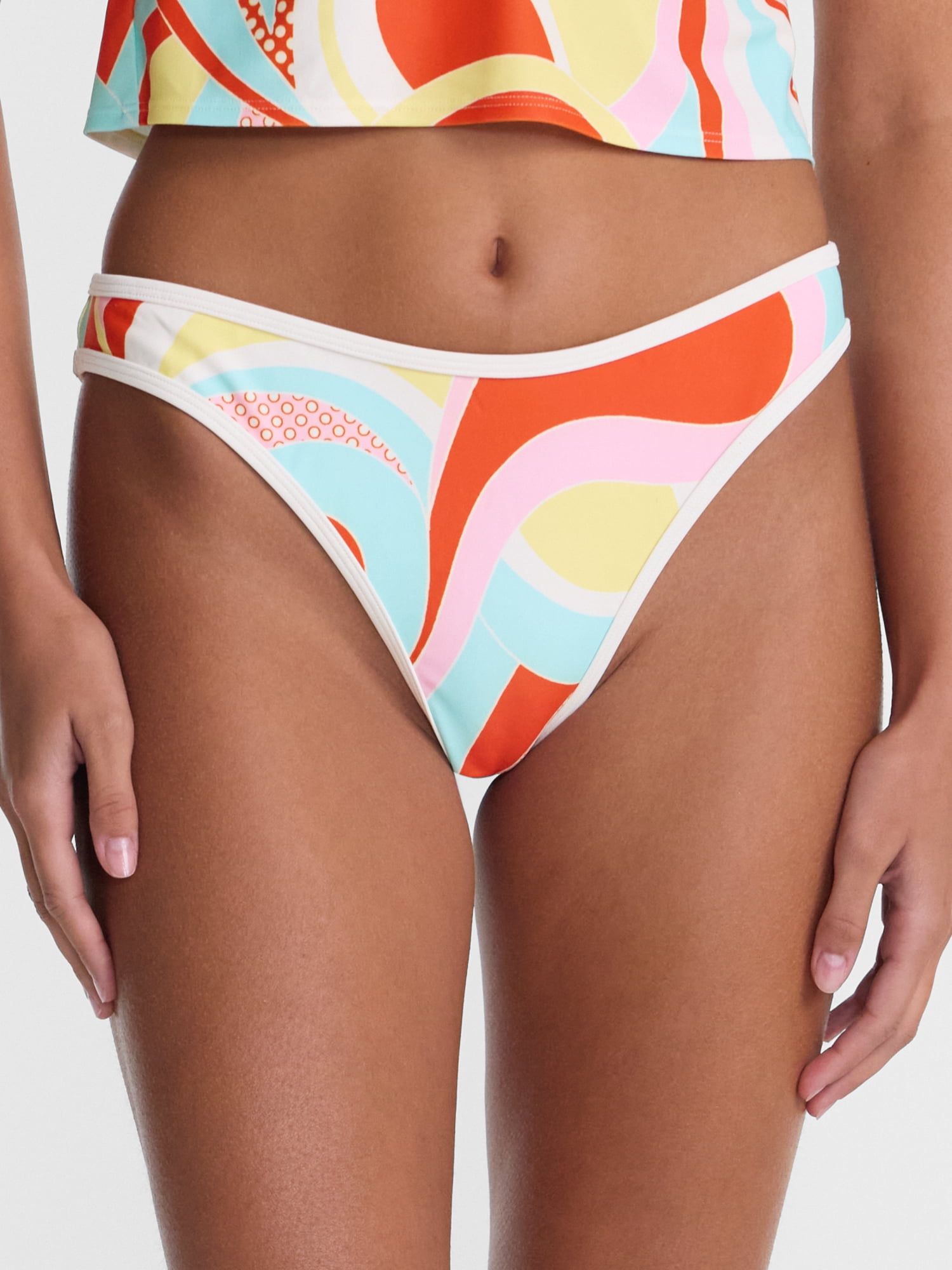 No Boundaries Groovy Getaway Hipster Bikini Swim Bottoms, Women's XXS-XXL