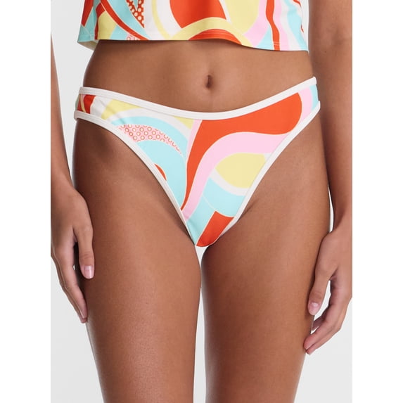No Boundaries Groovy Getaway Hipster Bikini Swim Bottoms, Women's XXS-XXL