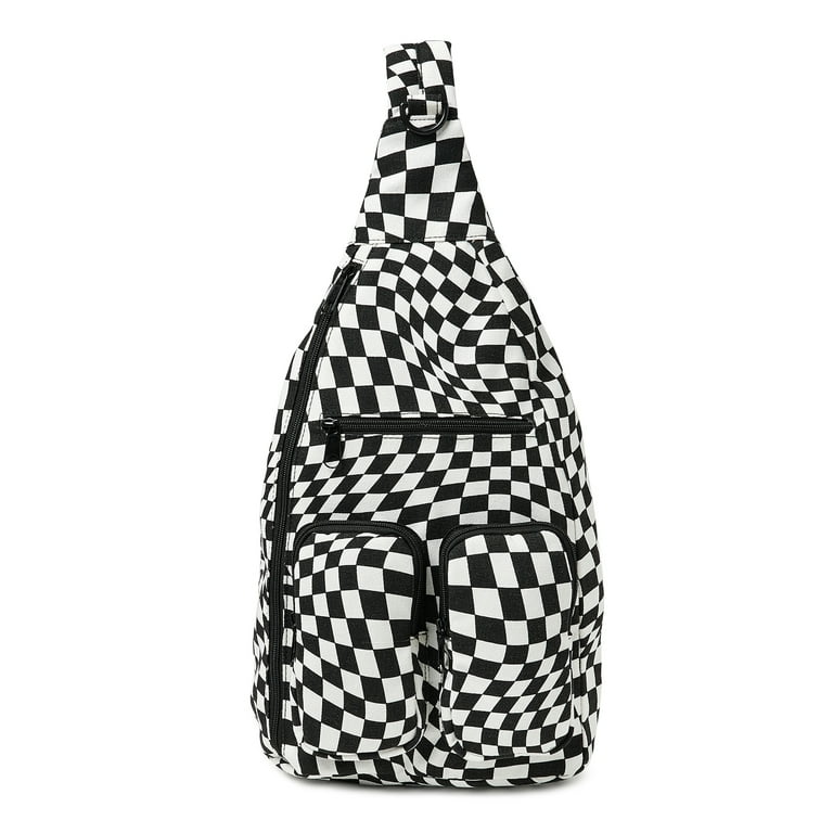 Checkered Print Shoulder Bag