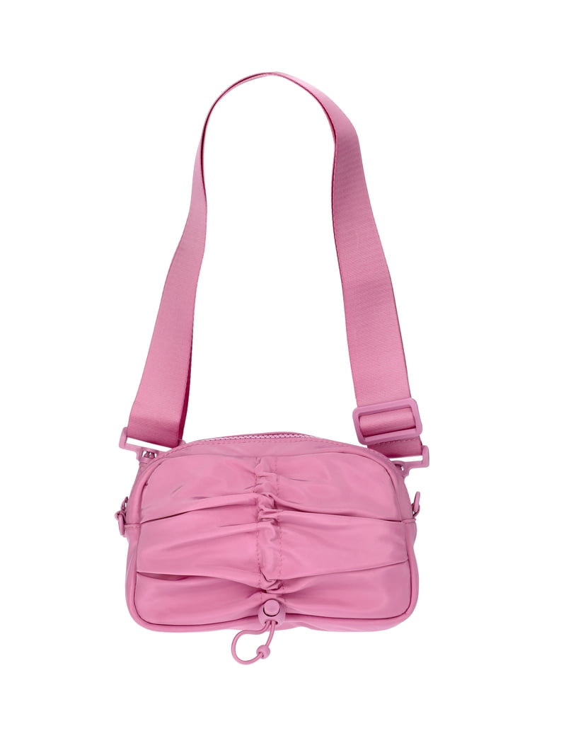 No Boundaries Women's Hands Free Belt Bag with Bungee Toggle, Rosy