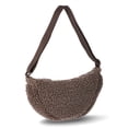 thumbnail image 1 of No Boundaries Women's Hands Free Hobo Bag Dark Brown, 1 of 5