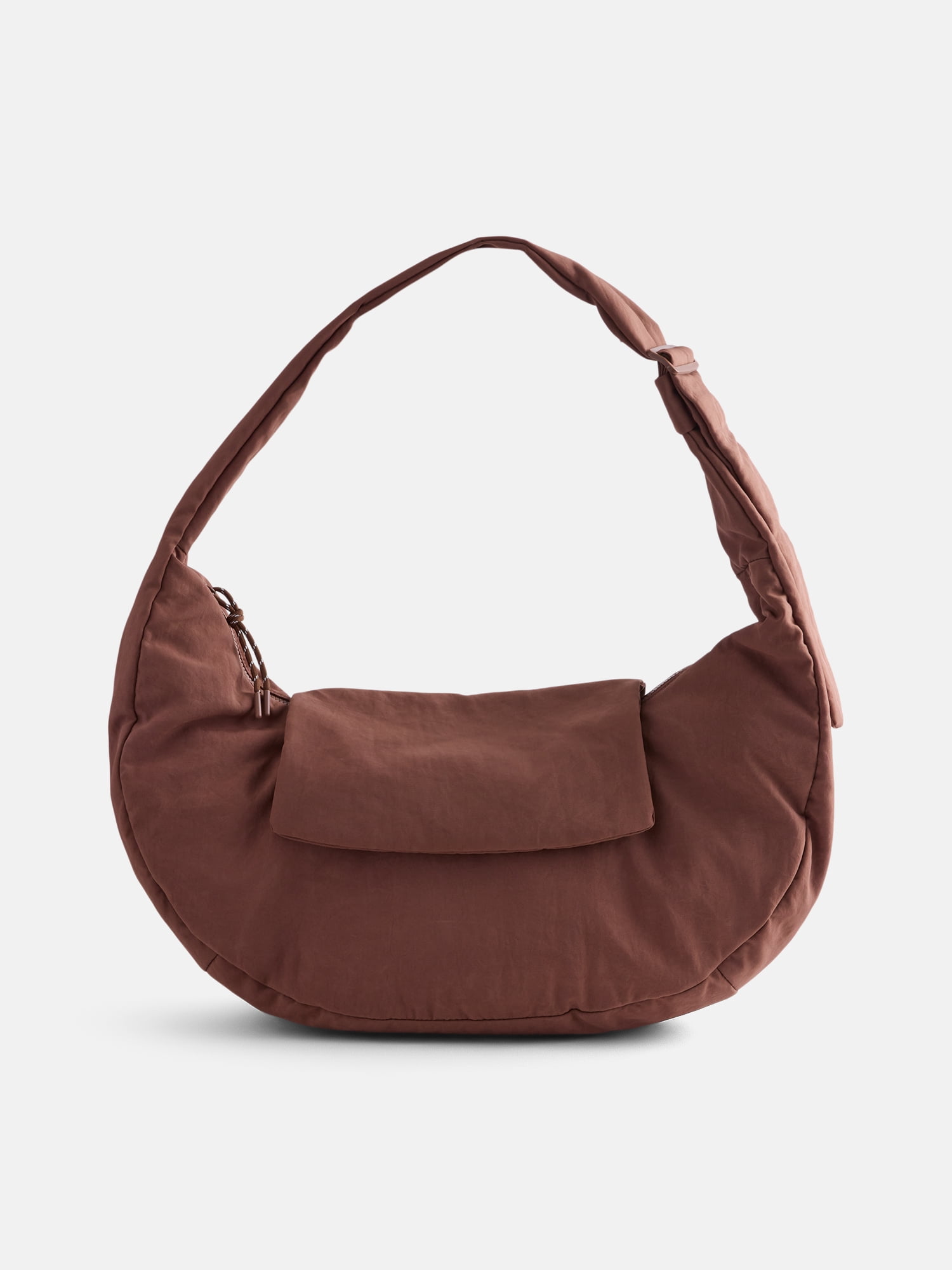 No Boundaries Women's Hands Free Hobo Bag, Brown