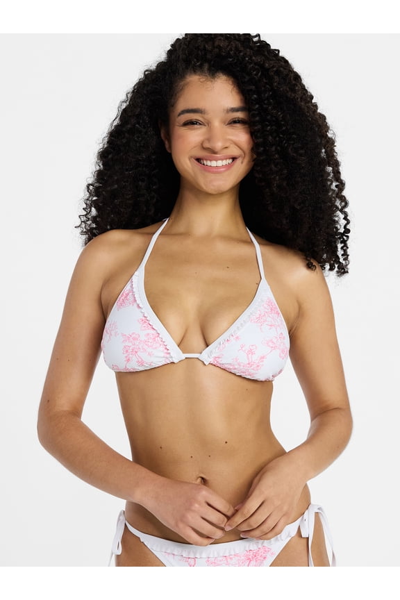 Ruffle Triangle Bikini Top, Women’s XXS-XXL