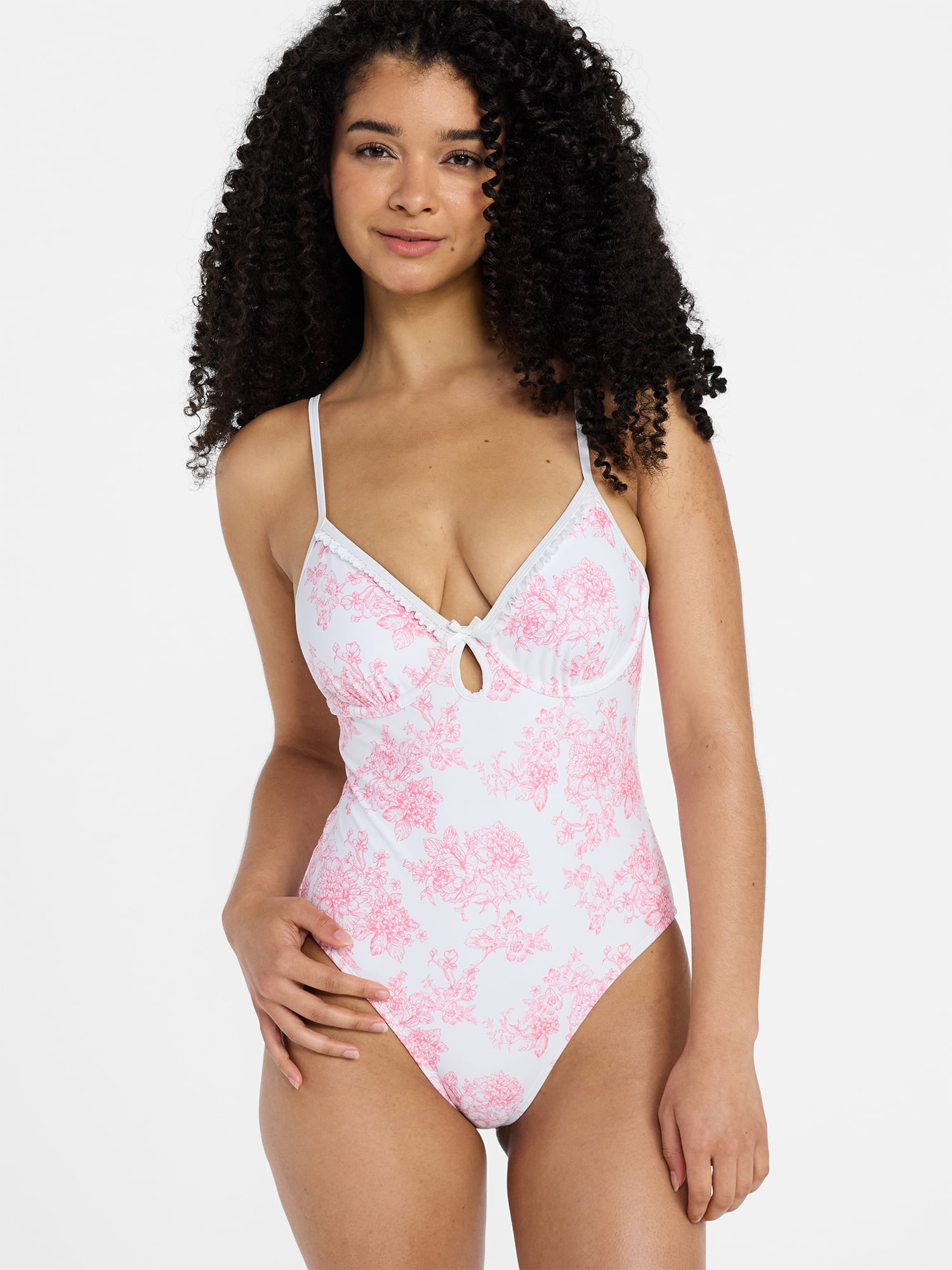 No Boundaries Underwire One-Piece Swimsuit, Women's XXS-XXL