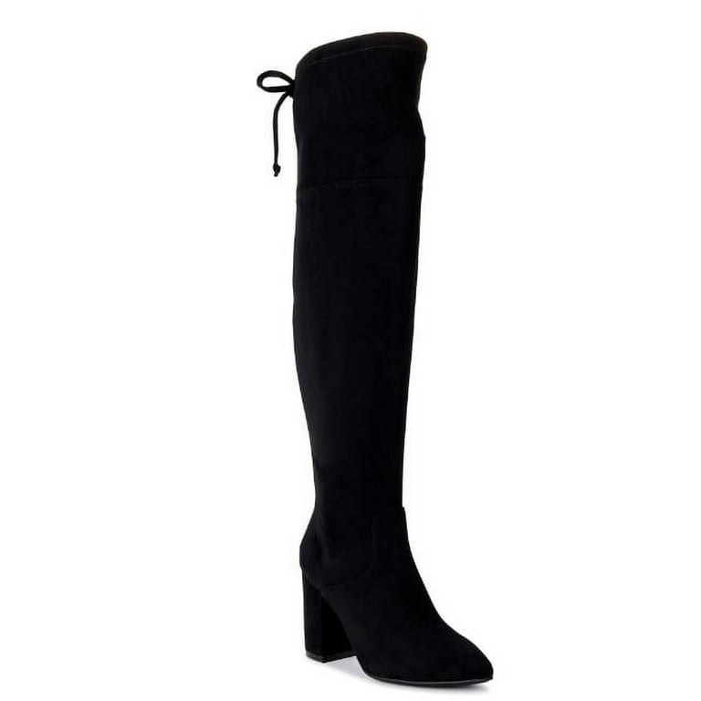 No Boundaries Women s Heeled Over the Knee Boots Walmart