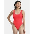 thumbnail image 1 of No Boundaries Women's Herringbone Crinkle One Piece Swimsuit, Sizes XXS-XXL, 1 of 5