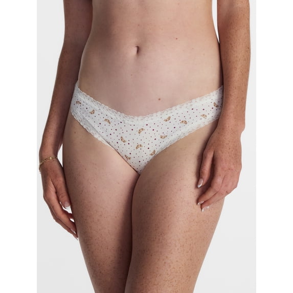 No Boundaries Cotton Blend Lace Hi Cut Bikini Panties, Women's XS-XXXL
