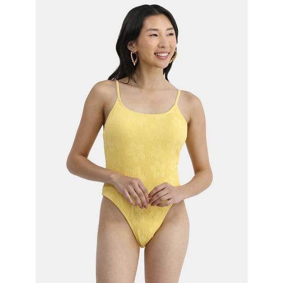 No Boundaries Women's Hibiscus One Piece Monokini, Sizes XXS-XL