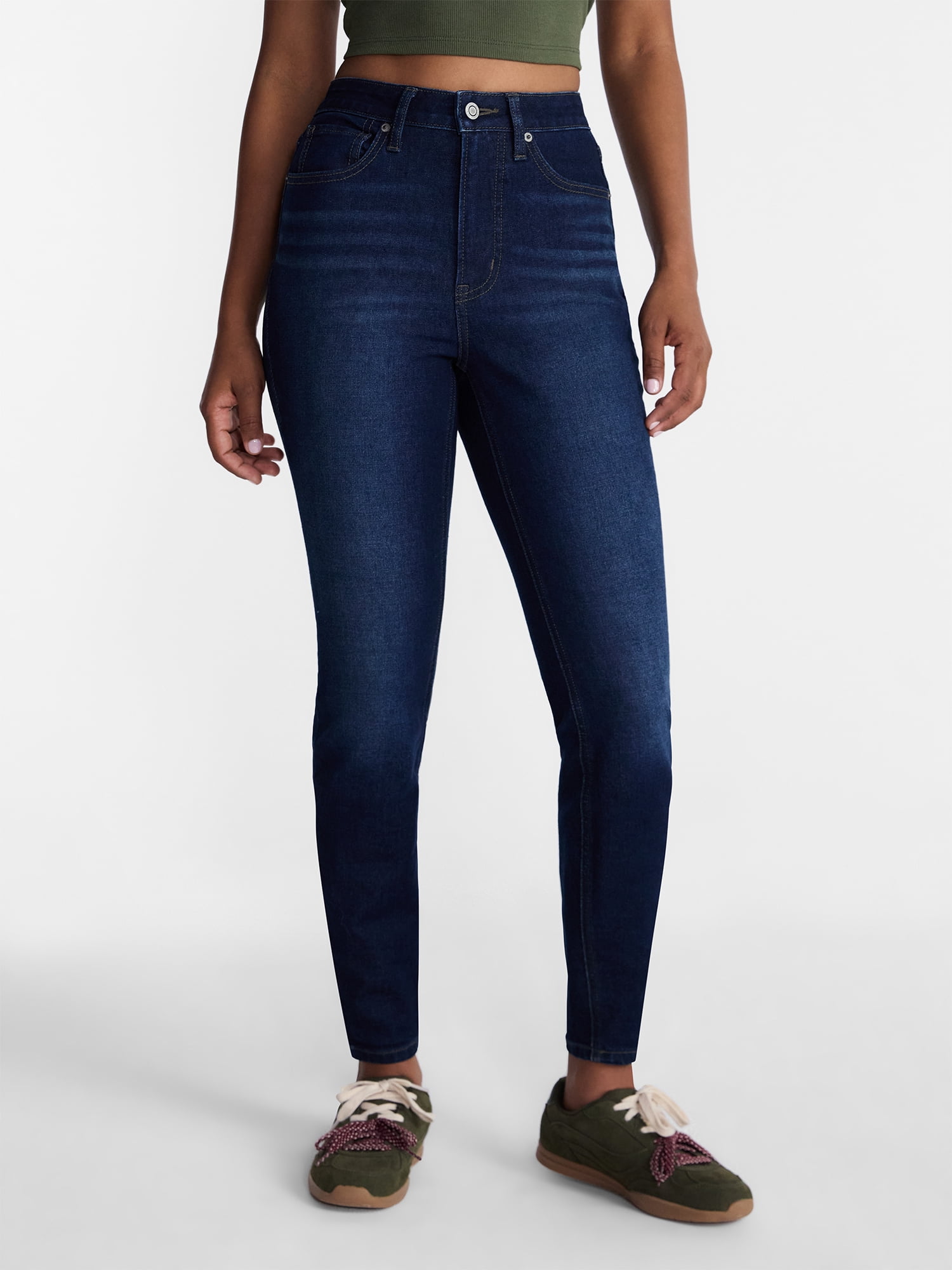 No Boundaries Women's High Rise Skinny Jean, 28.5" Inseam, Sizes 00-20