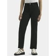 thumbnail image 1 of No Boundaries Women's Plus High-Rise Straight Leg Jeans, 30” and 32" Inseam, Sizes 00-24W, 1 of 5